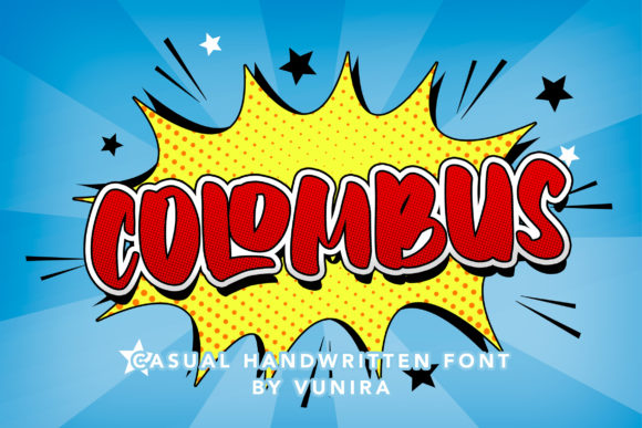 Colombus: A Bold and Colorful Display Font for Creative Expression