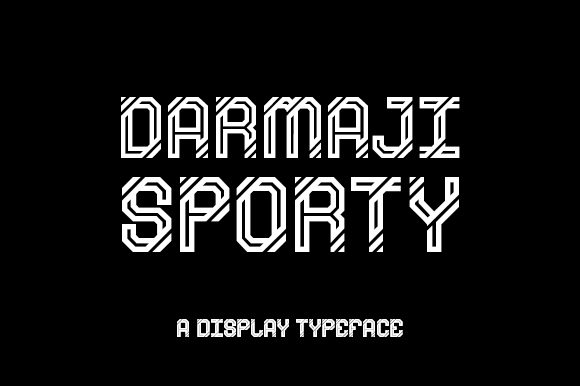Darmaji Sporty: A Bold Display Font for Creative Impact