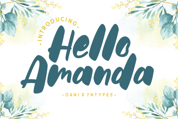 Hello Amanda: A Joyful Display Font for Creative Designs