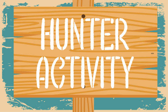 Hunter Activity: A Simple and Neat Lettered Display Font for Creative Projects