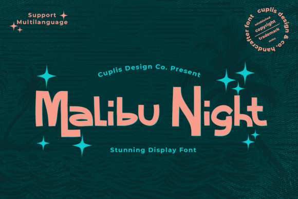 Malibu Night: A Stylish Display Font for Creative Projects