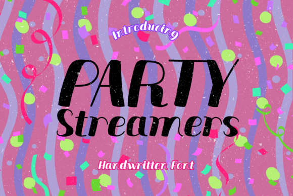 Party Streamers: A Joyful Display Font for Creative Projects
