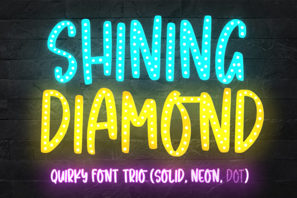Shining Diamond: A Bold and Colorful Display Font for Creative and Professional Workflows