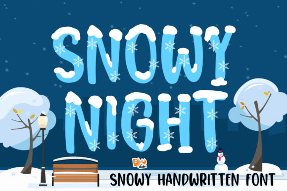 Snowy Night Font for Creative Projects