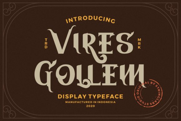 Vires Gollem: A Bold Display Font for Impactful Design
