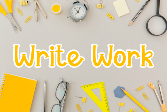 Write Work: A Versatile Display Font for Creative Projects